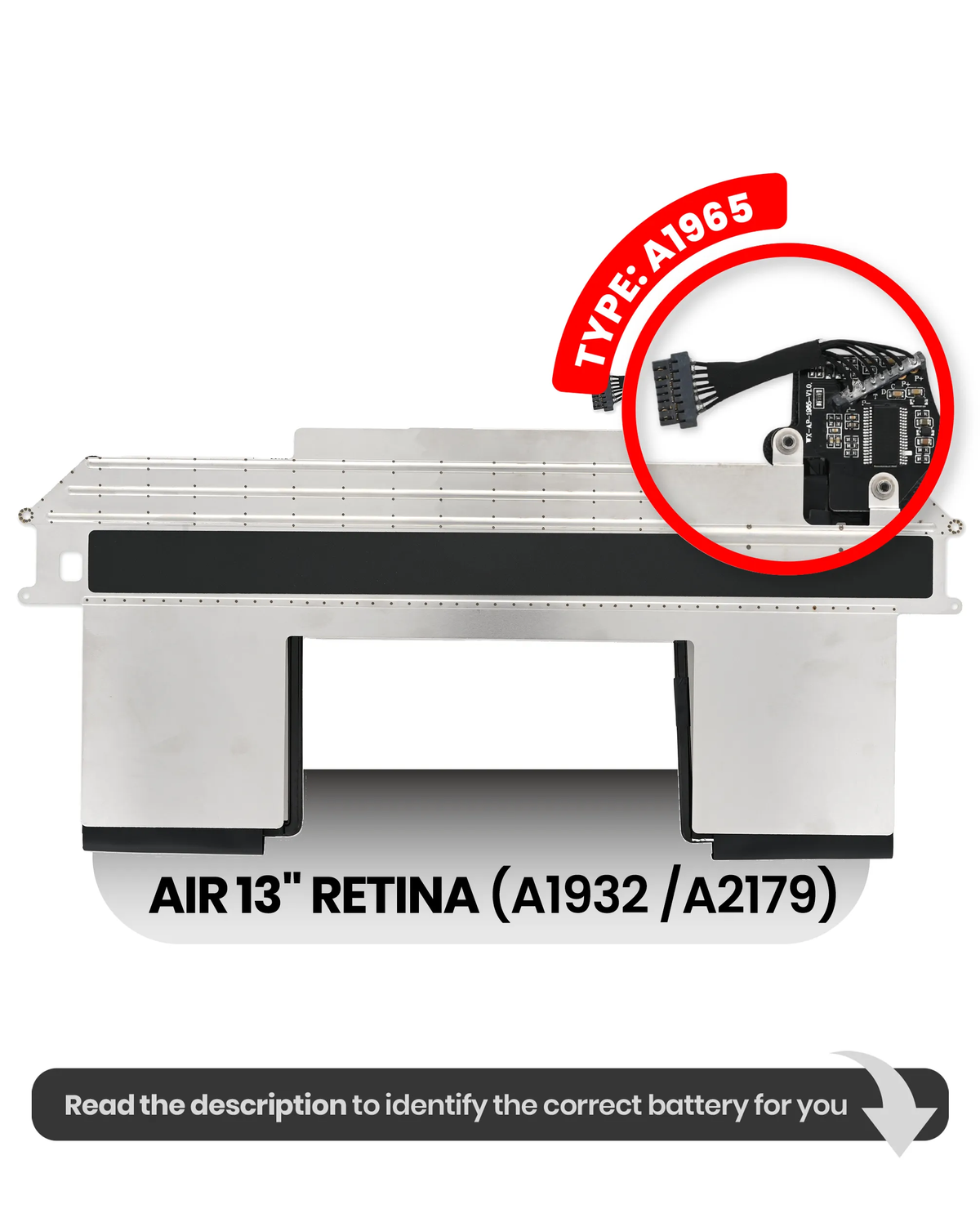 Batería AmpSentrix Premium para MacBook Air 13" A1932 (2018-2019) / A2179 (2020) (A1965)