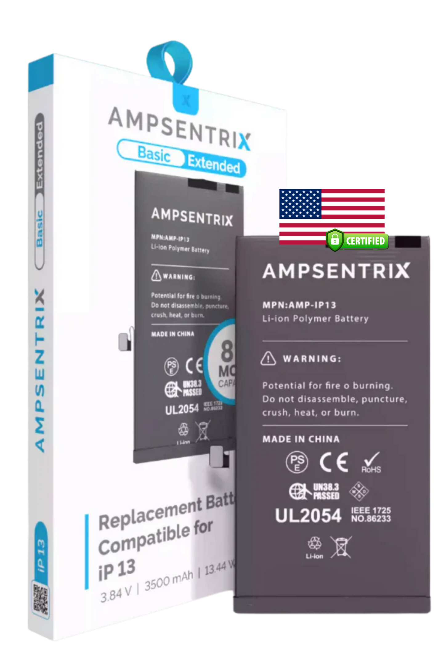 Batería Ampsentrix Extended para iPhone 13