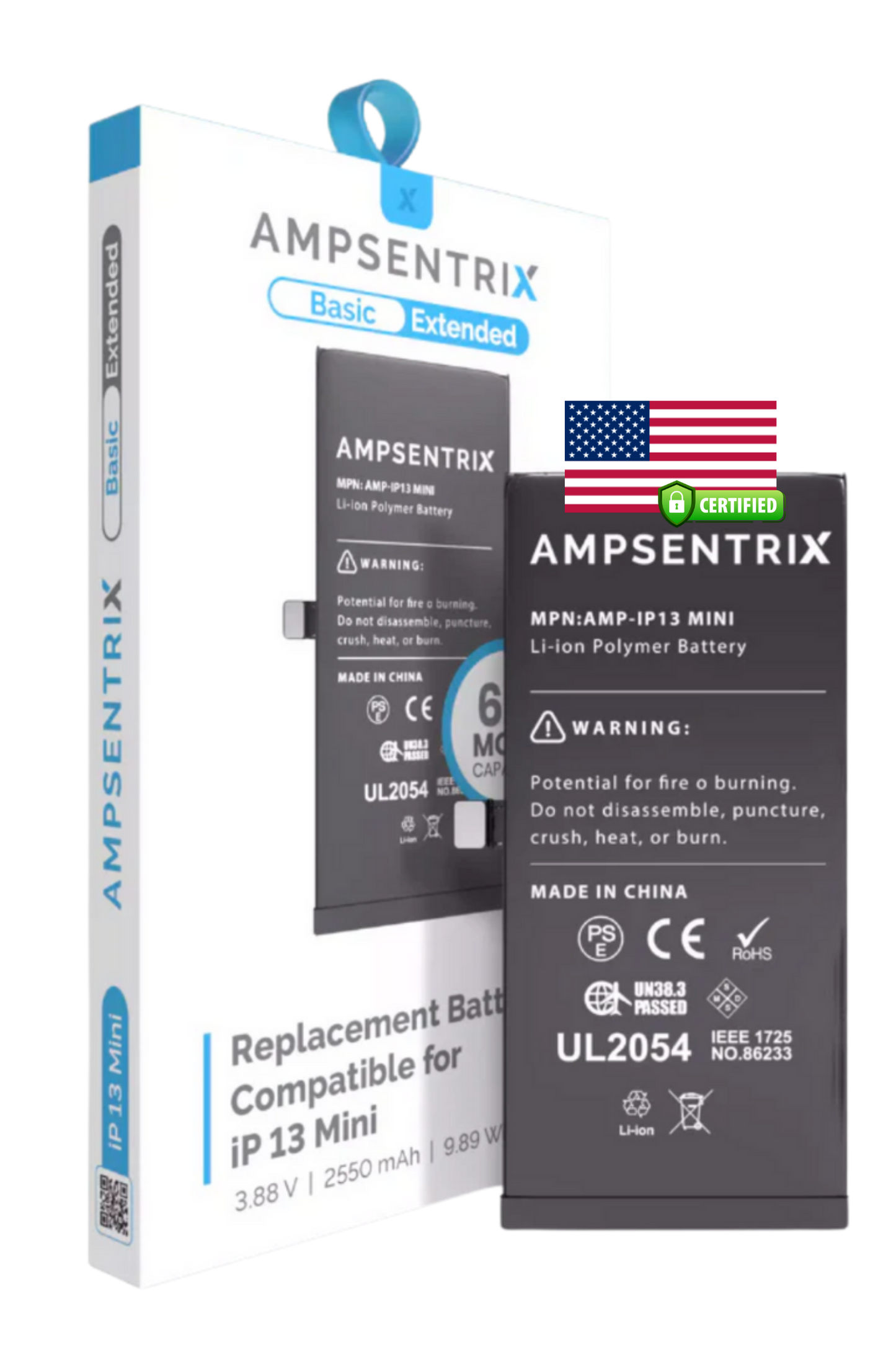Batería Ampsentrix Extended para iPhone 13 mini