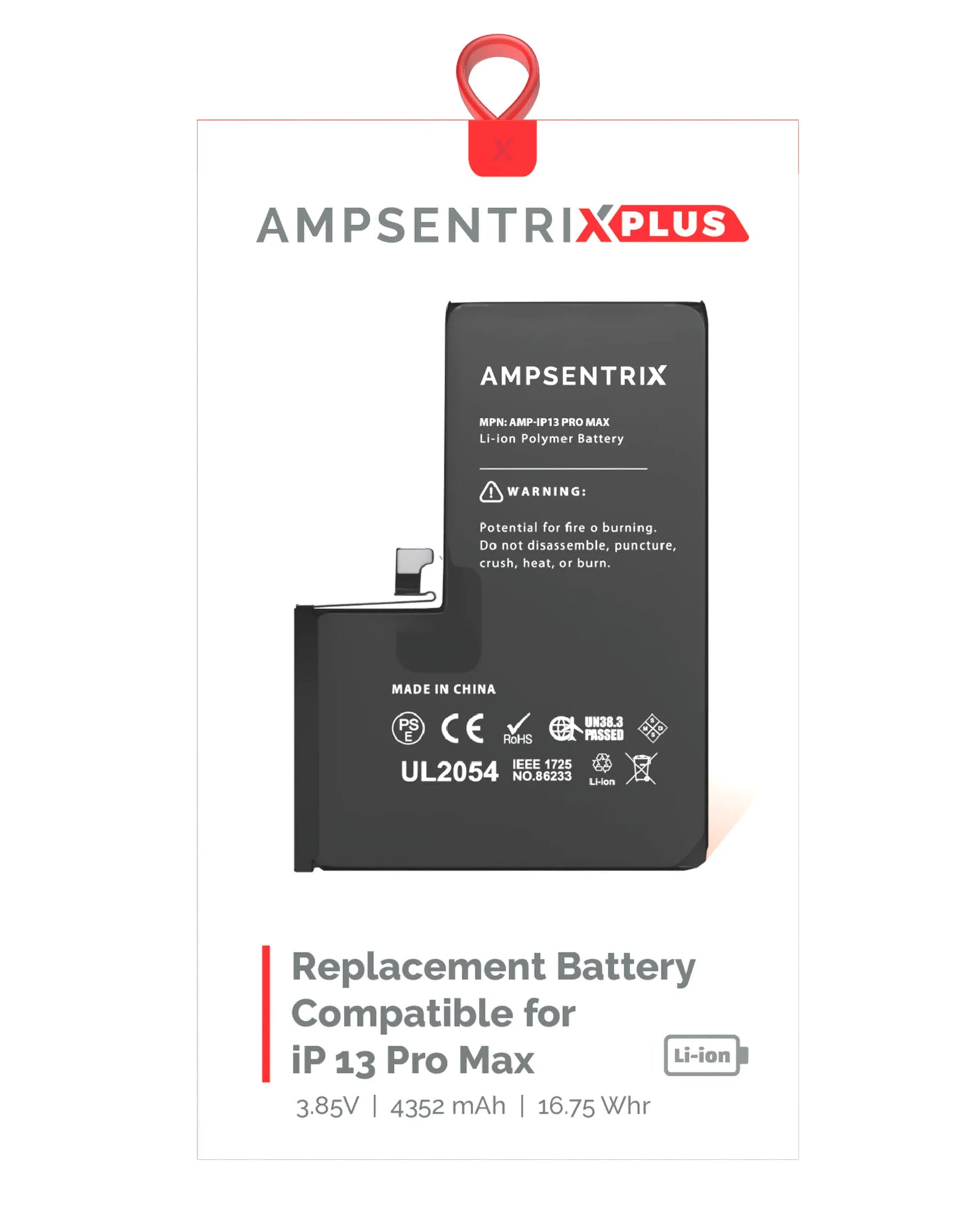 Batería Ampsentrix Plus para iPhone 13 Pro Max