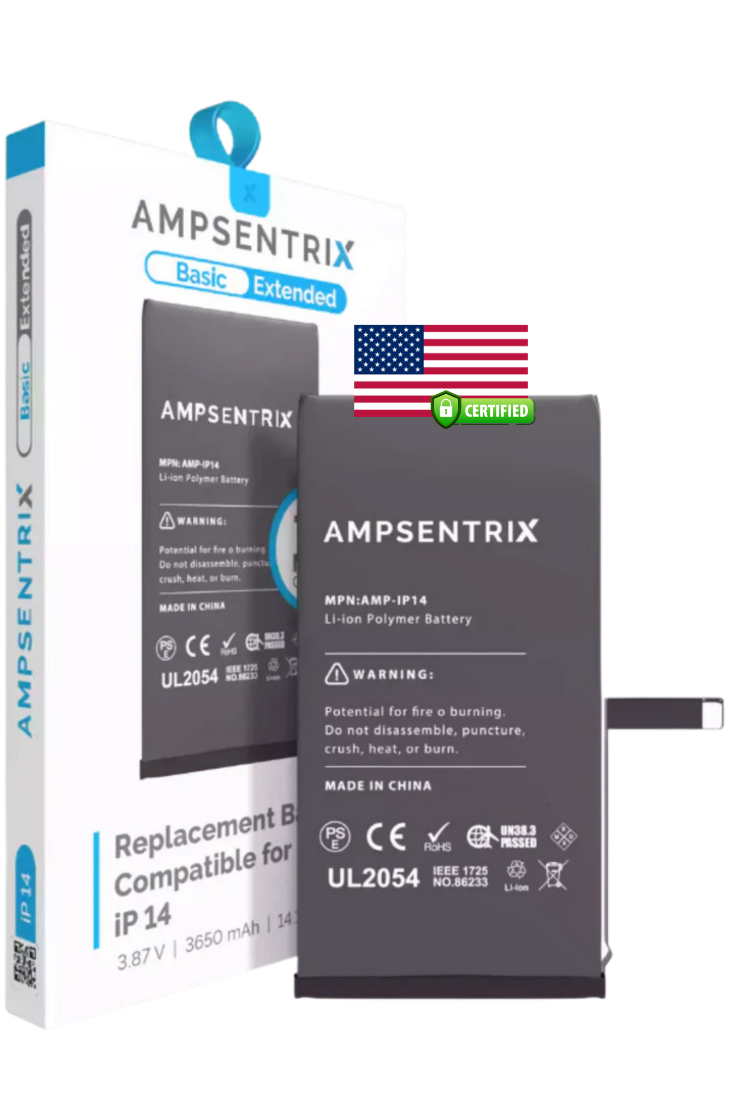 Batería Ampsentrix Extended para iPhone 14