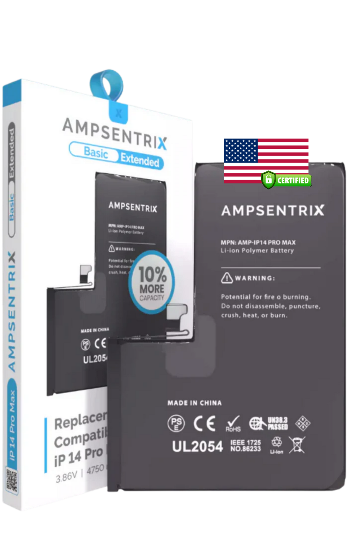 Batería Ampsentrix Extended para iPhone 14 Pro Max