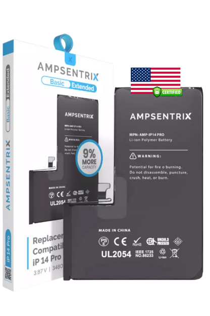 Batería Ampsentrix Extended para iPhone 14 Pro