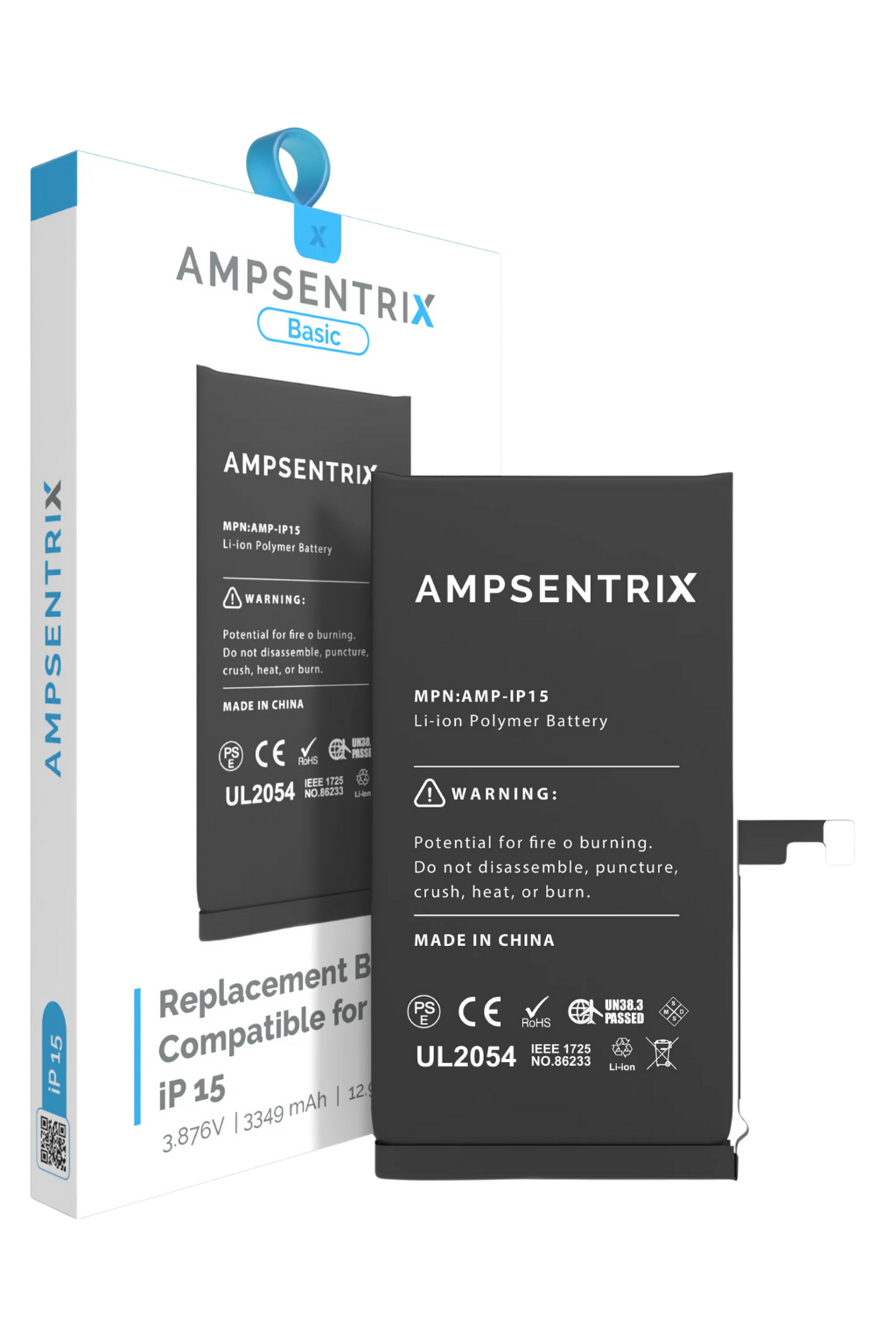 Batería Ampsentrix Basic para iPhone 15