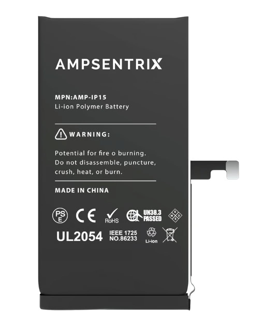 Batería Ampsentrix Plus Extended para iPhone 15