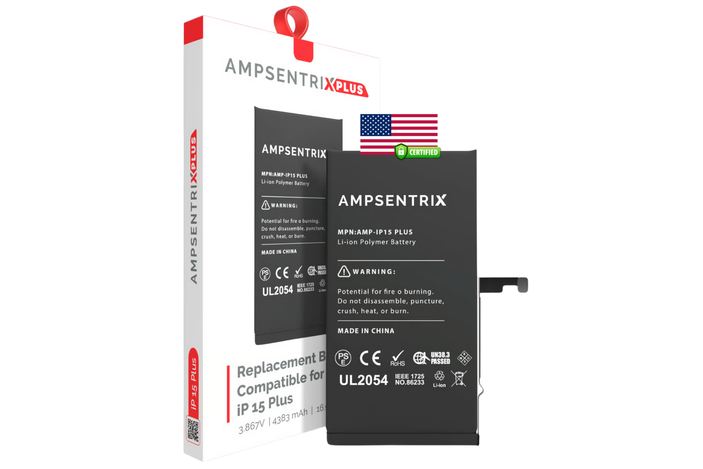 Batería Ampsentrix Plus para iPhone 15 Plus