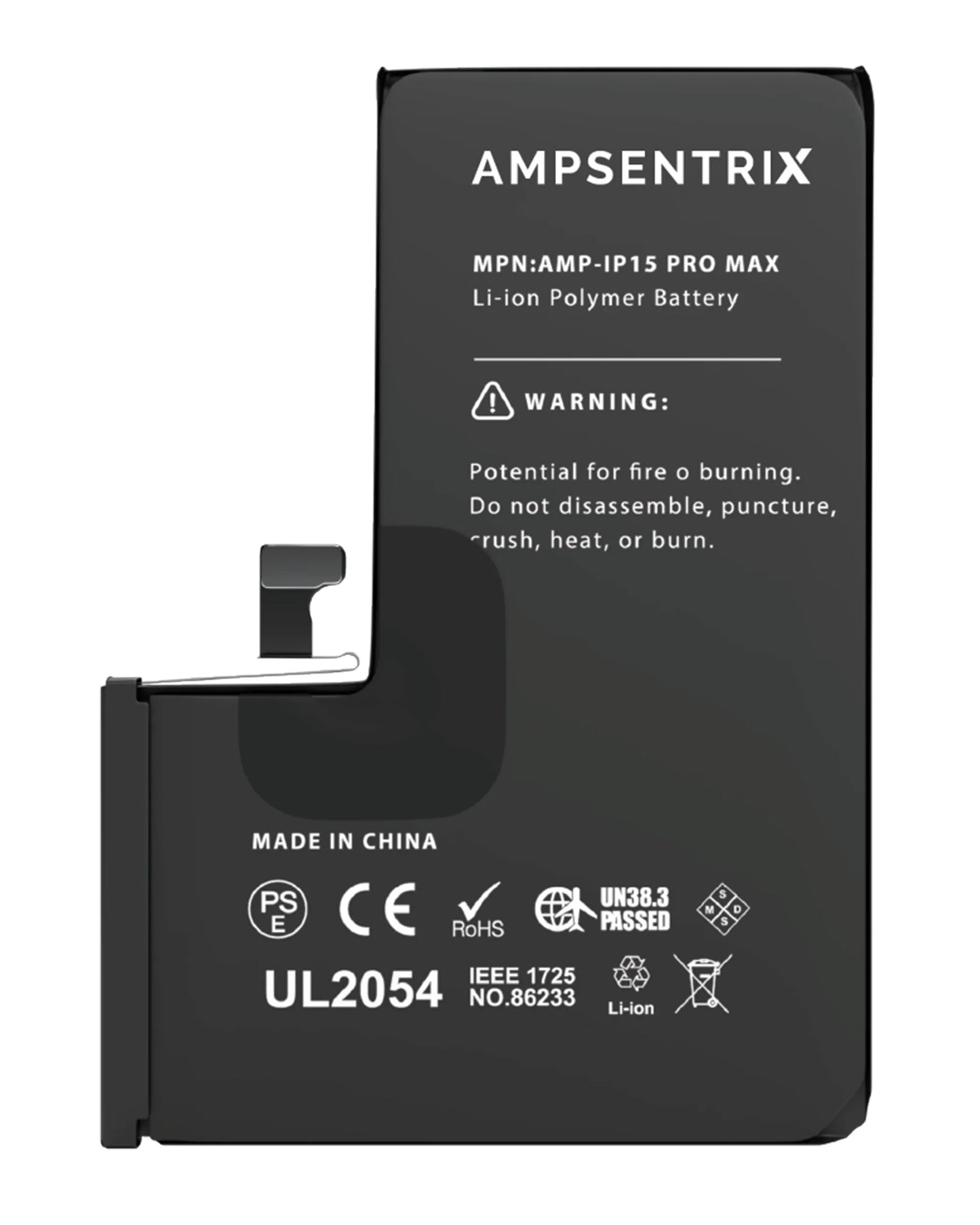 Batería Ampsentrix Plus Extended para iPhone 15 Pro Max