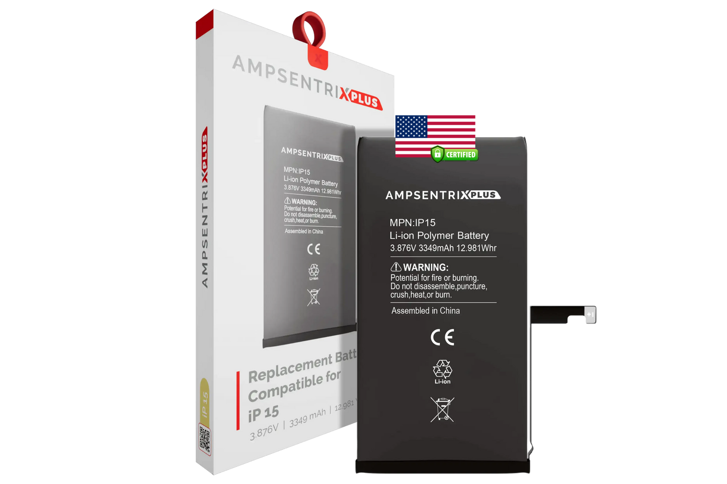Batería Ampsentrix Plus para iPhone 15