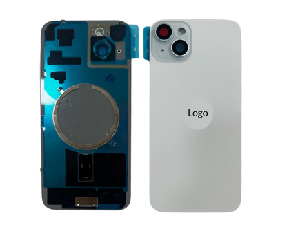 Tapa Trasera Con Lentes E Imanes Iphone 15 Plus Blanco