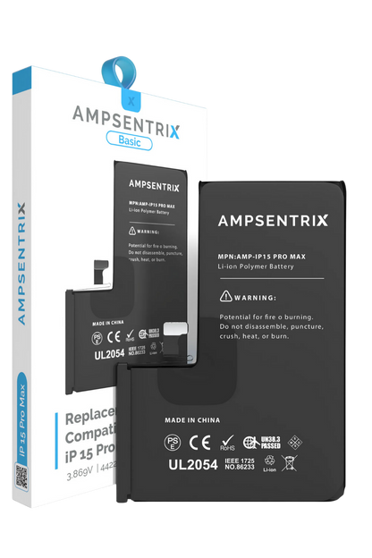 Batería Ampsentrix Basic para iPhone 15 Pro Max