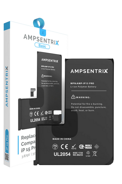 Batería Ampsentrix Basic para iPhone 15 Pro