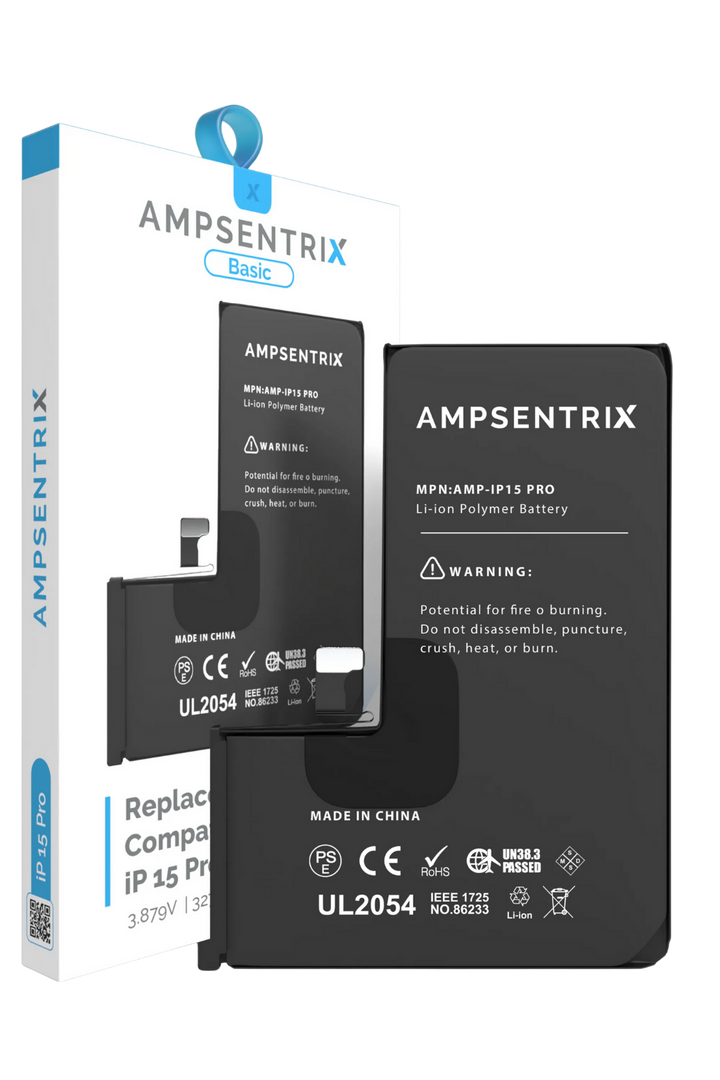 Batería Ampsentrix Basic para iPhone 15 Pro