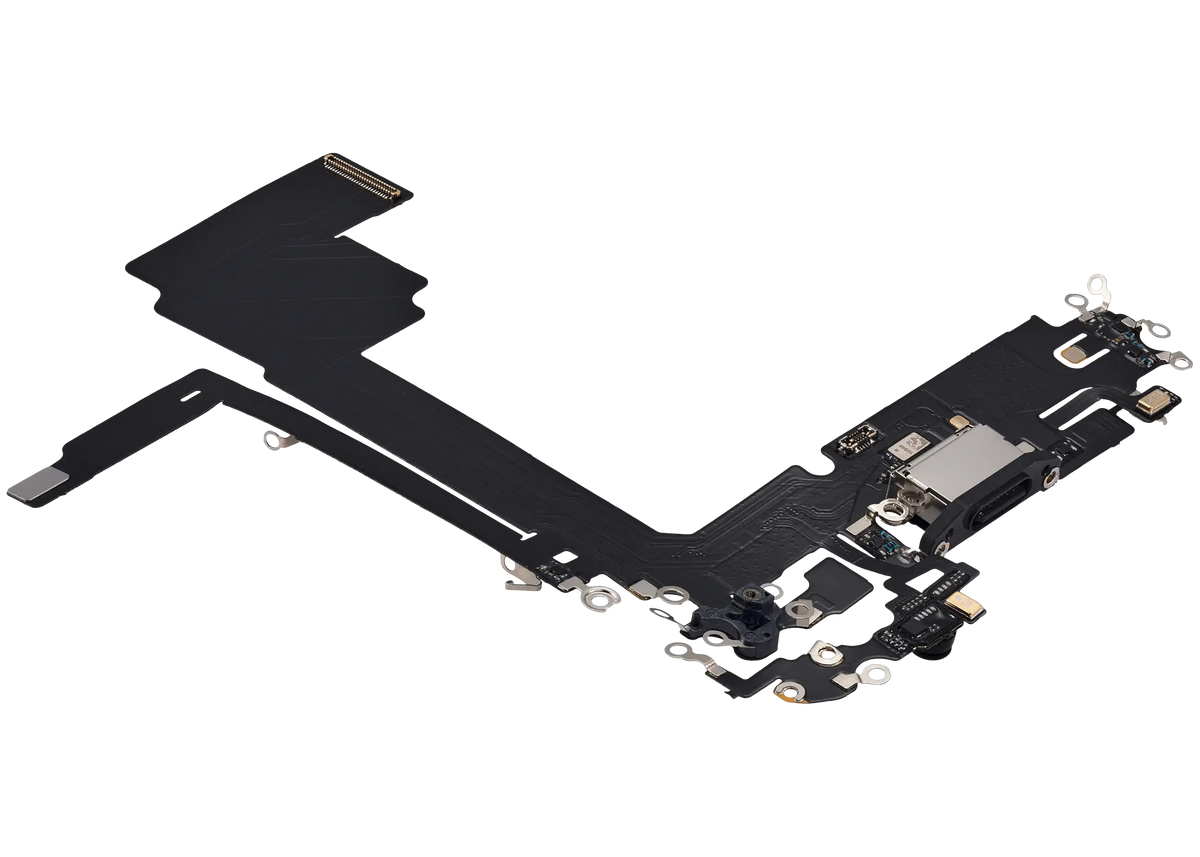 Flex de Puerto de Carga para iPhone 15 Pro Max — Plus (Titanio Negro)