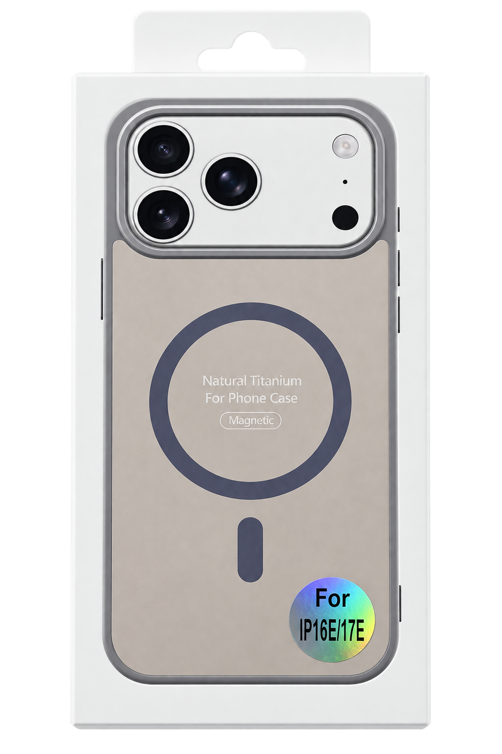 Funda MagSafe Titanio Natural para iPhone 16e/17e — Ampsentrix