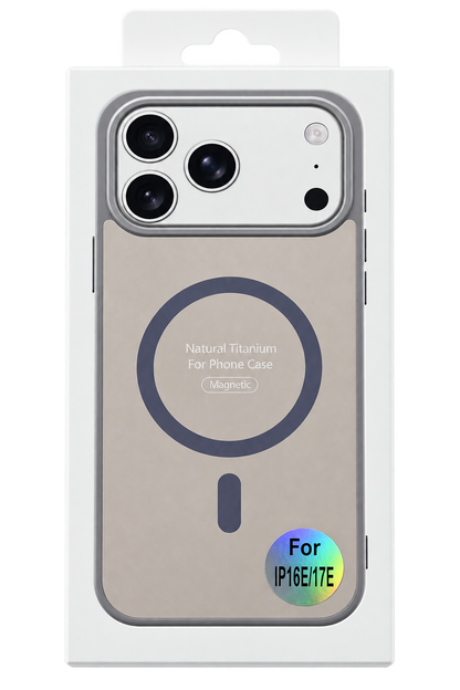 Funda MagSafe Titanio Natural para iPhone 16e/17e — Ampsentrix