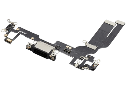 Flex de Puerto de Carga para iPhone 16e / 17e — Plus (Negro)