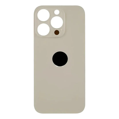 Tapa Trasera de Cristal Aro Grande para iPhone 14 Pro Max Oro