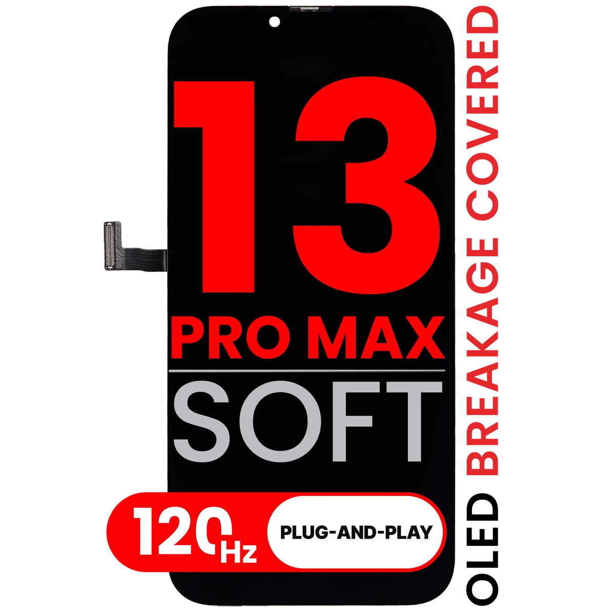 OLED Assembly For iPhone 13 Pro Max (Aftermarket Pro: XO7 3.0 Soft) (120HZ)