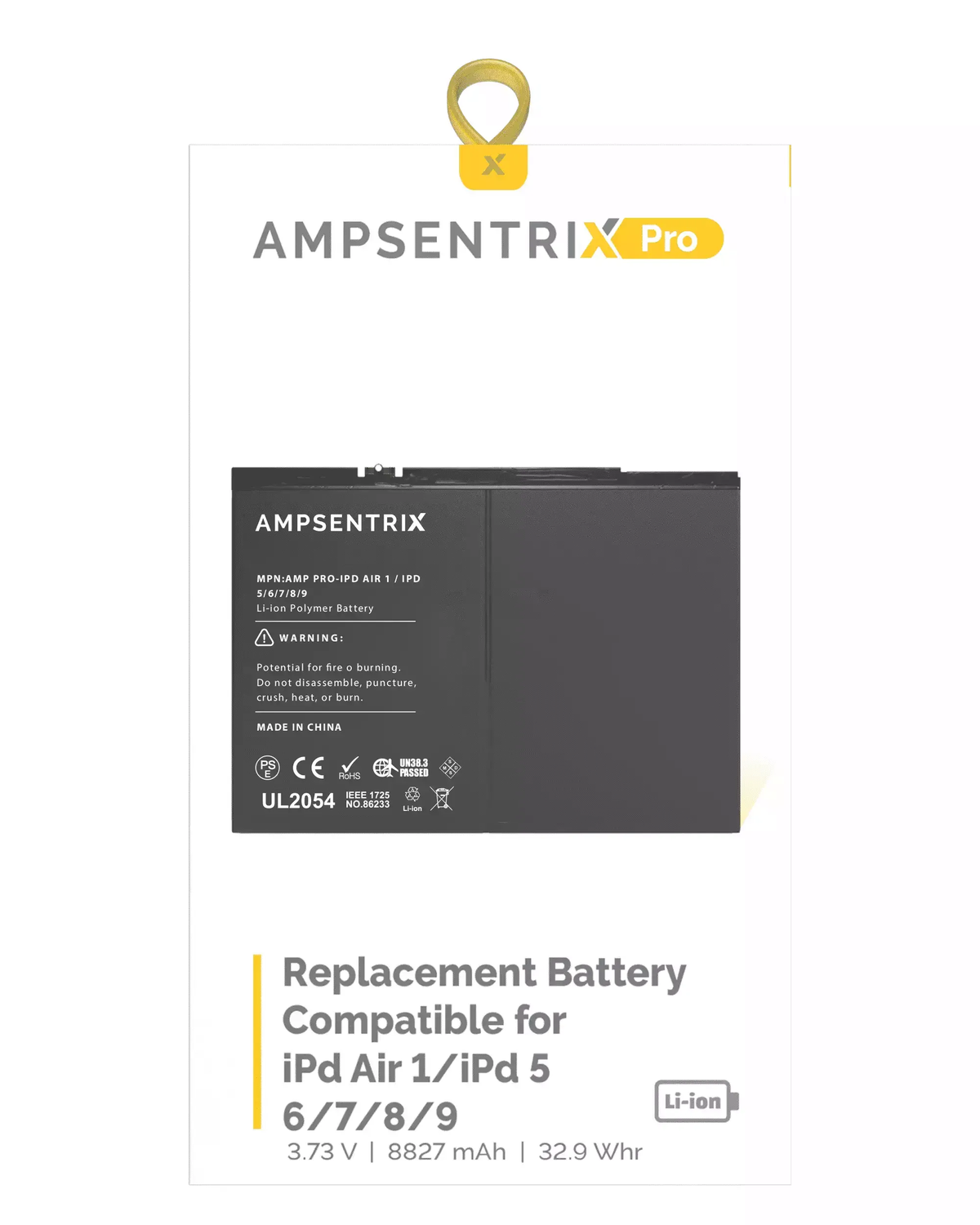 Batería AmpSentrix Pro para iPad Air 1 / 5 / 6 / 7 / 8 / 9