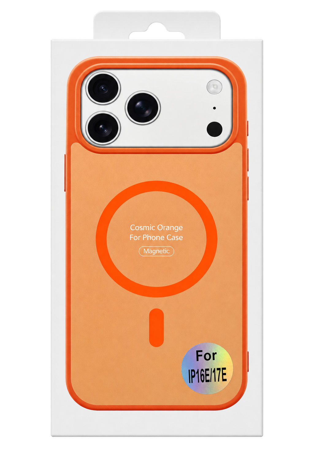 Funda MagSafe Naranja Cósmico para iPhone 16e/17e — Ampsentrix