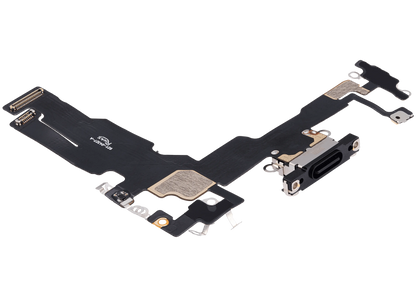 Flex de Puerto de Carga para iPhone 15 — Plus (Negro)
