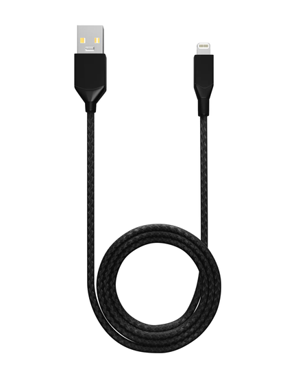Cable AmpSentrix Infinity USB-A a Lightning (1m / 3ft) — Negro