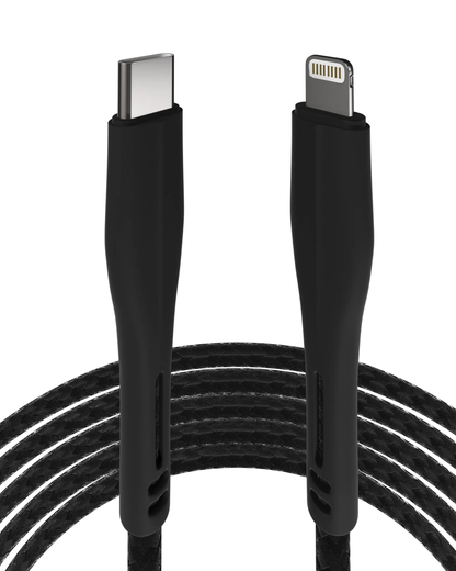 Cable AmpSentrix Matrix USB-C a Lightning (1m / 3ft) — Negro