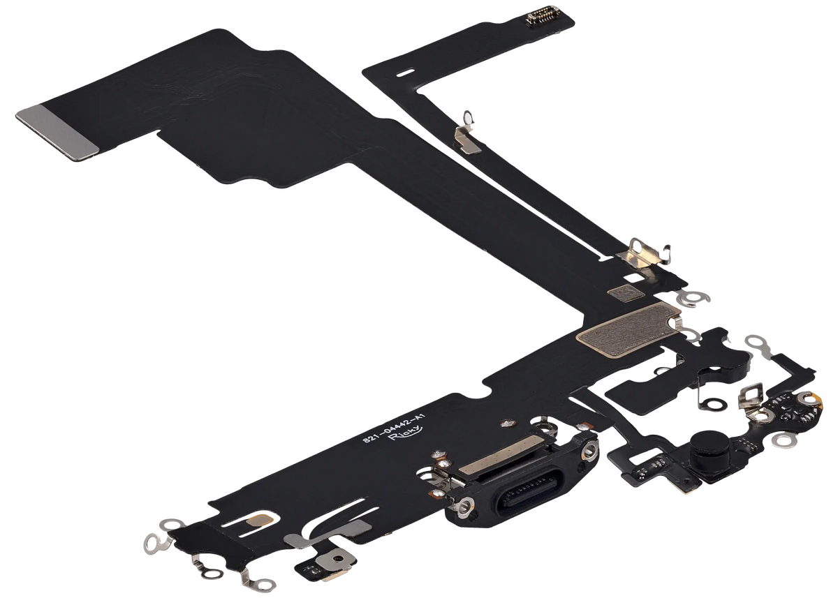 Flex de Puerto de Carga para iPhone 15 Pro Max — Plus (Titanio Negro)