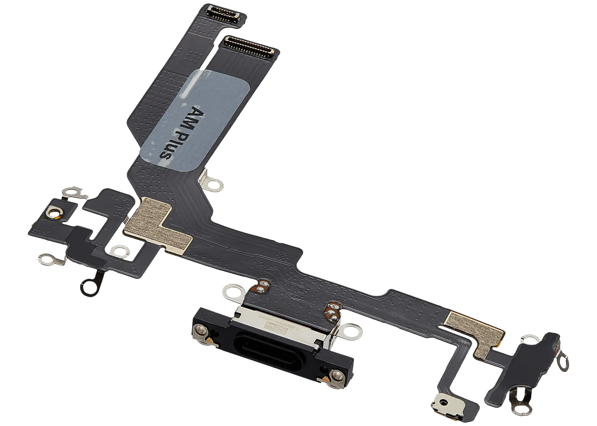Flex de Puerto de Carga para iPhone 16e / 17e — Plus (Negro)