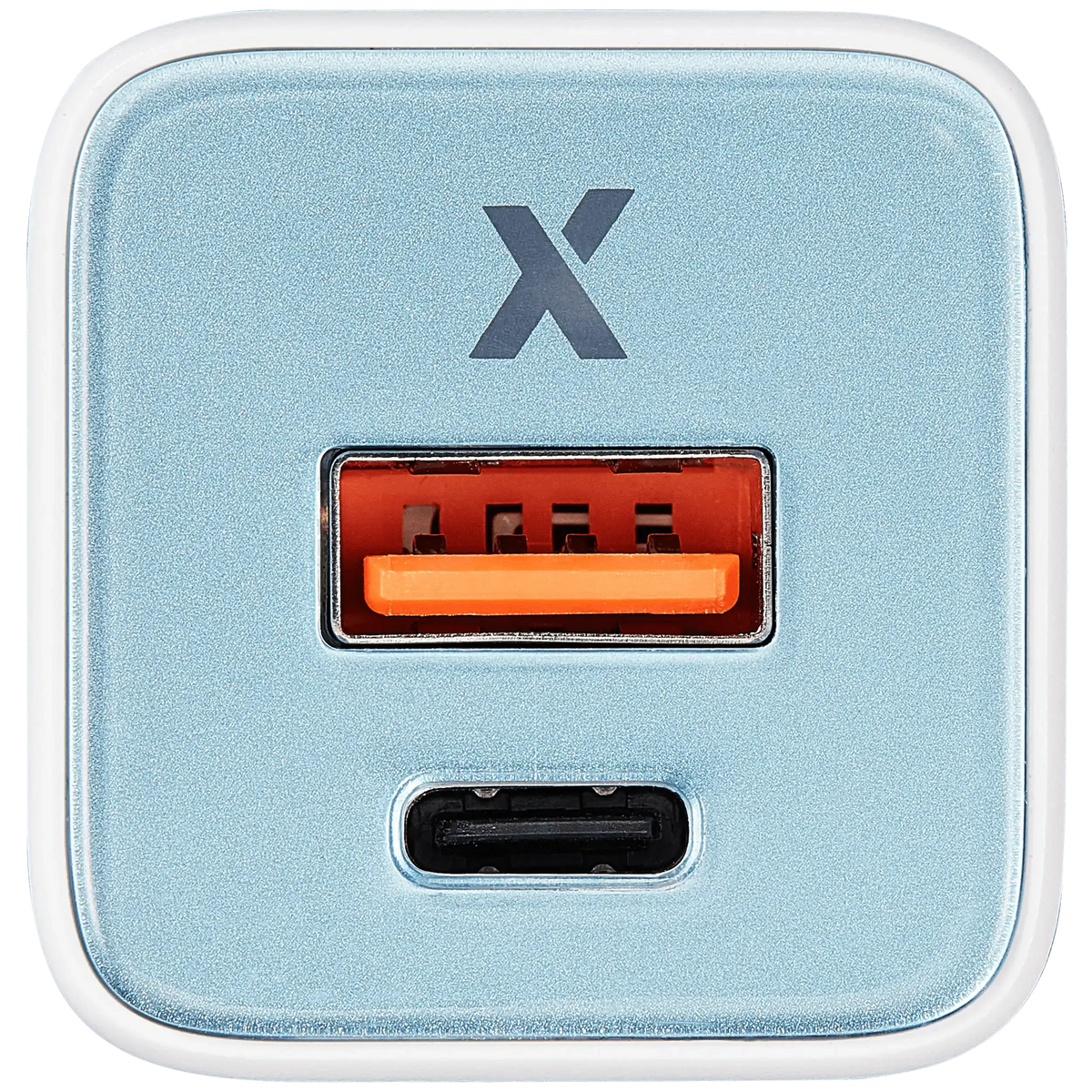 Cargador AmpSentrix Pro 30W GaN 2-en-1 USB-C + USB-A (Teal) — Carga Rápida