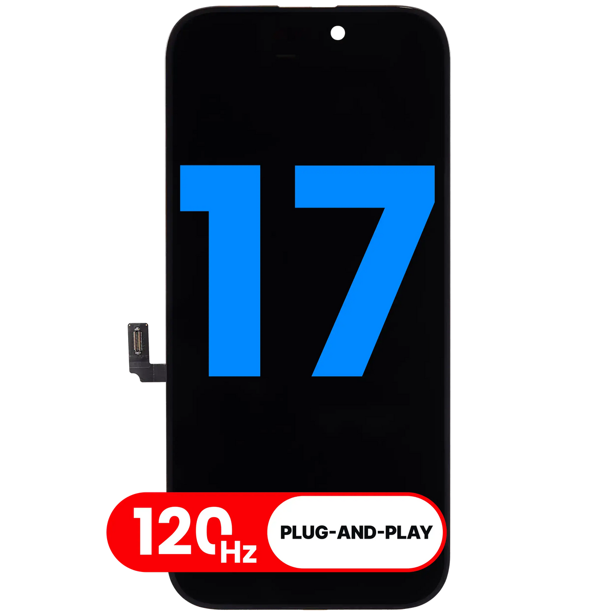 Pantalla Autoprogramable LCD para iPhone 17 (Repuesto: AQ7 3.0) (120 Hz)