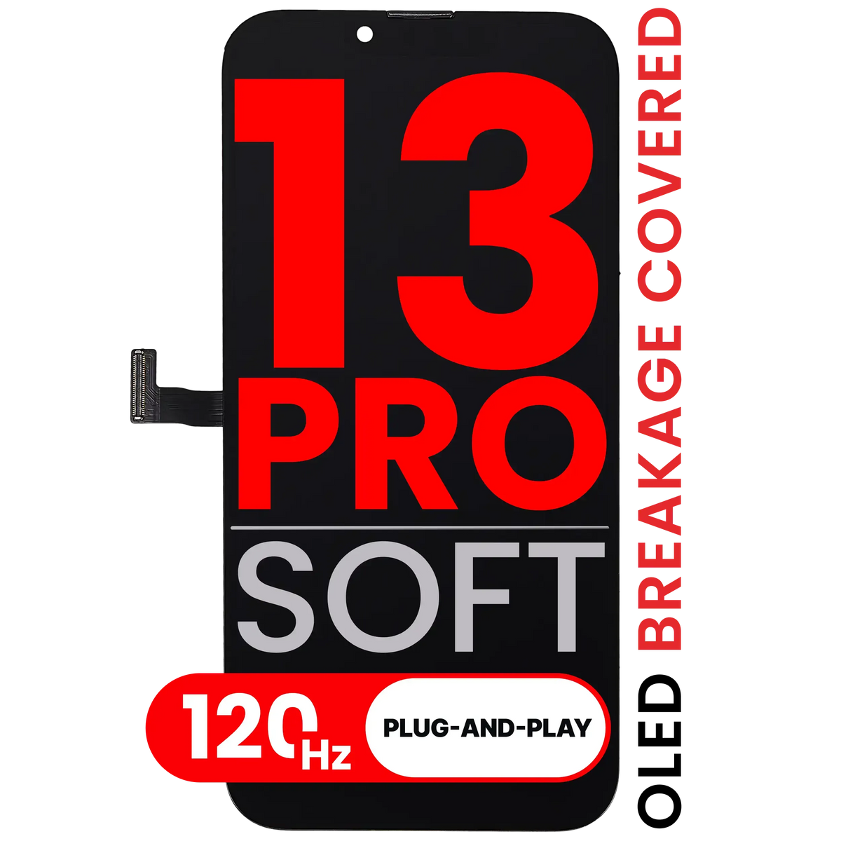 OLED Assembly For iPhone 13 Pro (Aftermarket Pro: XO7 3.0 Soft) (120HZ)