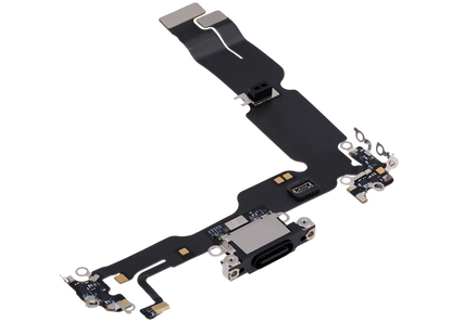 Flex de Puerto de Carga para iPhone 15 Plus — OEM Original (Negro)
