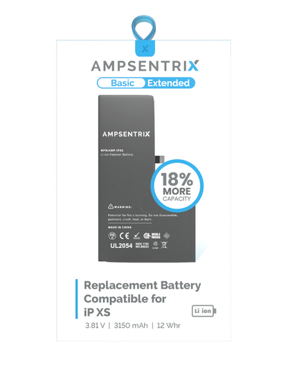Batería Ampsentrix Extended para iPhone XS