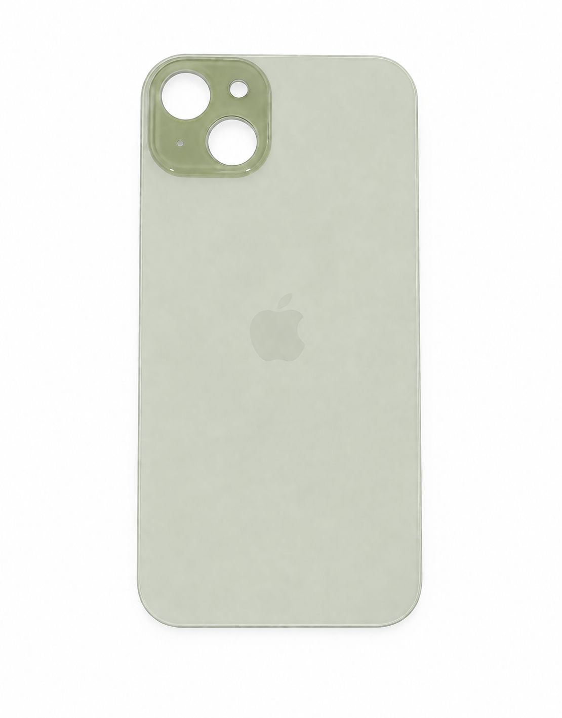 Tapa Trasera de Cristal Aro Grande para iPhone 15 Plus Blanco