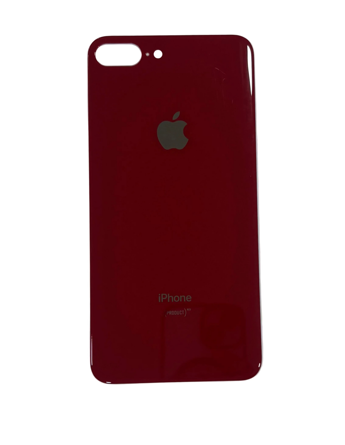 Tapa Trasera de Cristal Aro Grande para iPhone 8 Plus Rojo