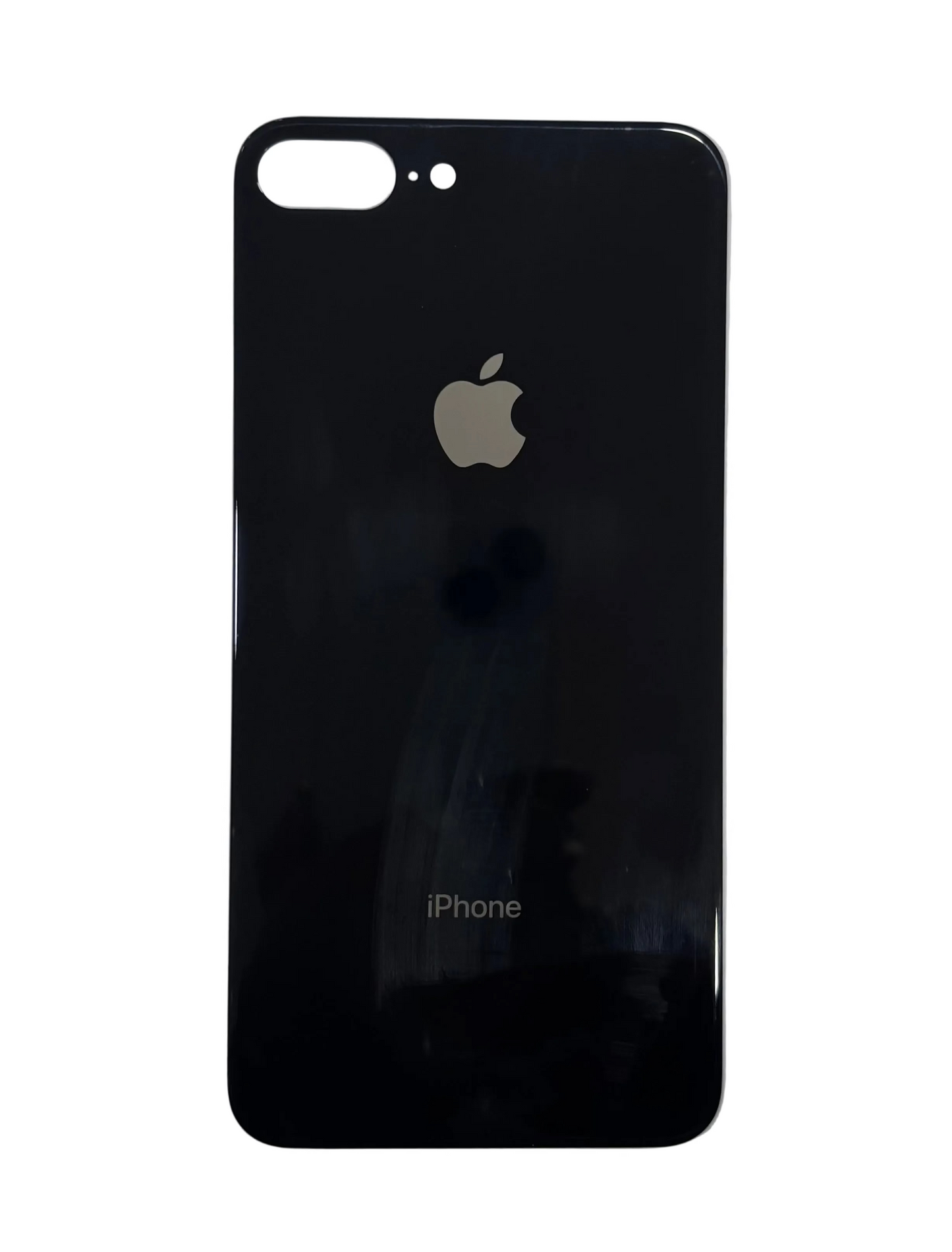 Tapa Trasera de Cristal Aro Grande para iPhone 8 Plus Negro