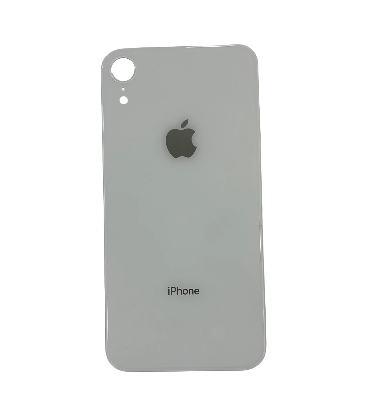 Tapa Trasera de Cristal Aro Grande para iPhone XR Blanco