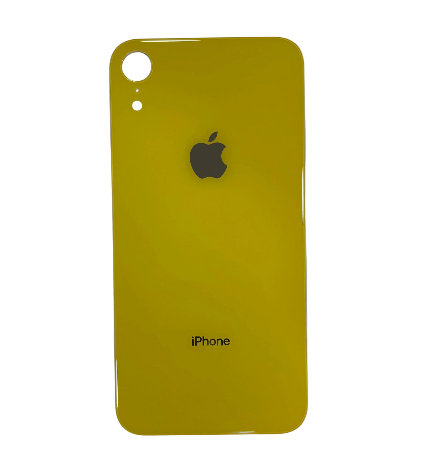 Tapa Trasera de Cristal Aro Grande para iPhone XR Amarillo