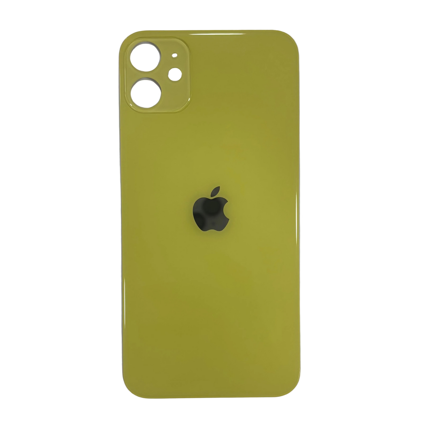 Tapa Trasera de Cristal Aro Grande para iPhone 11 amarillo
