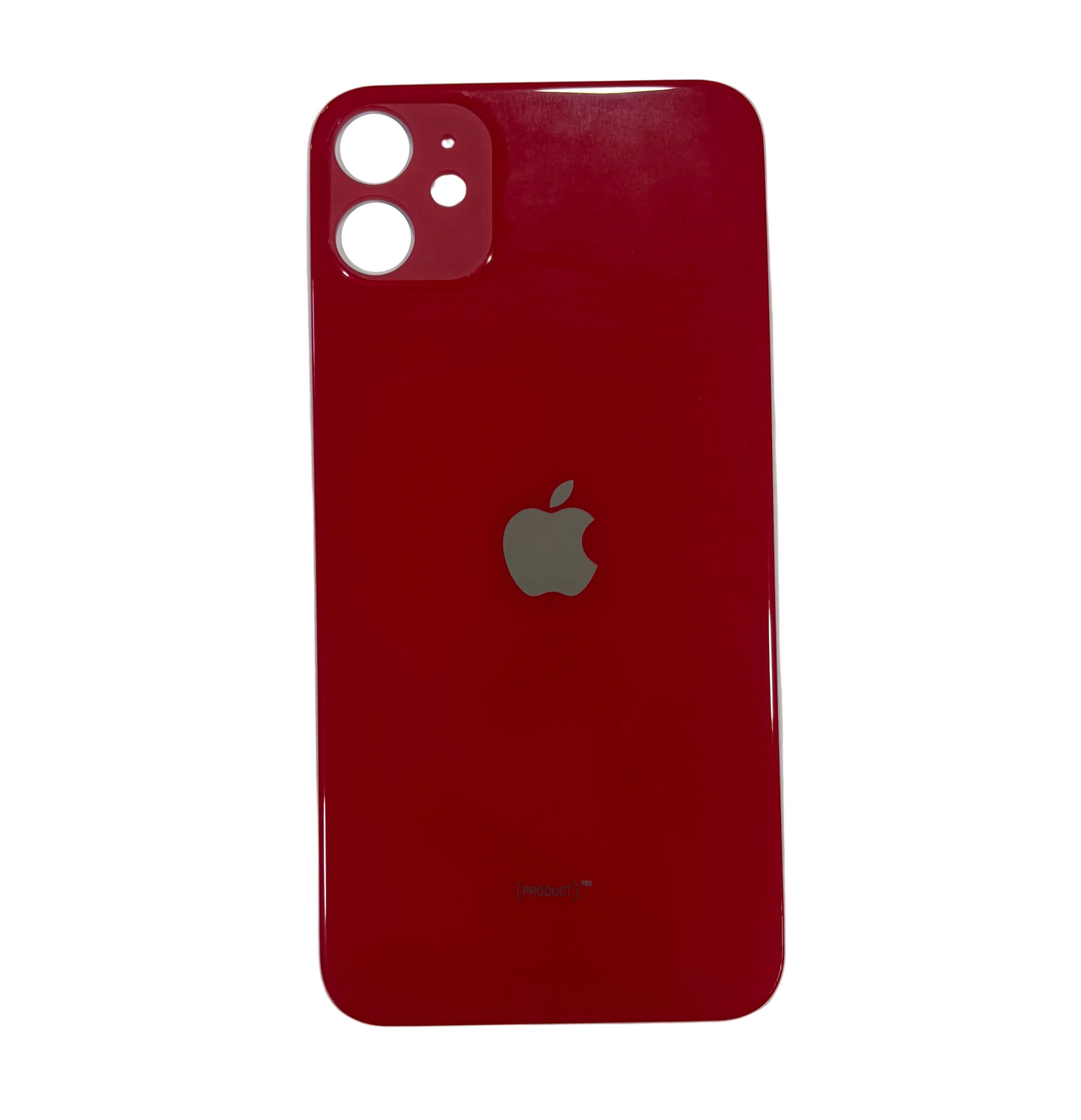 Tapa Trasera de Cristal Aro Grande para iPhone 11 Rojo