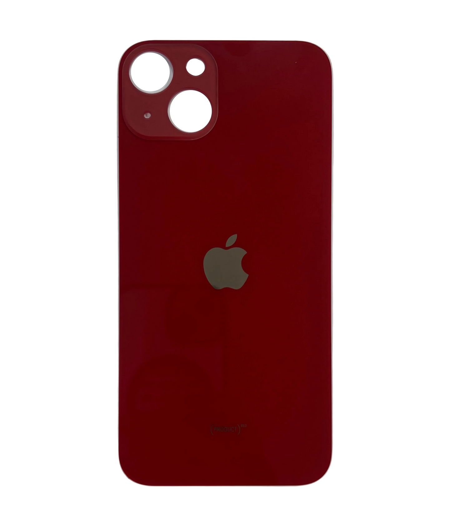 Tapa Trasera de Cristal Aro Grande para iPhone 13 Rojo
