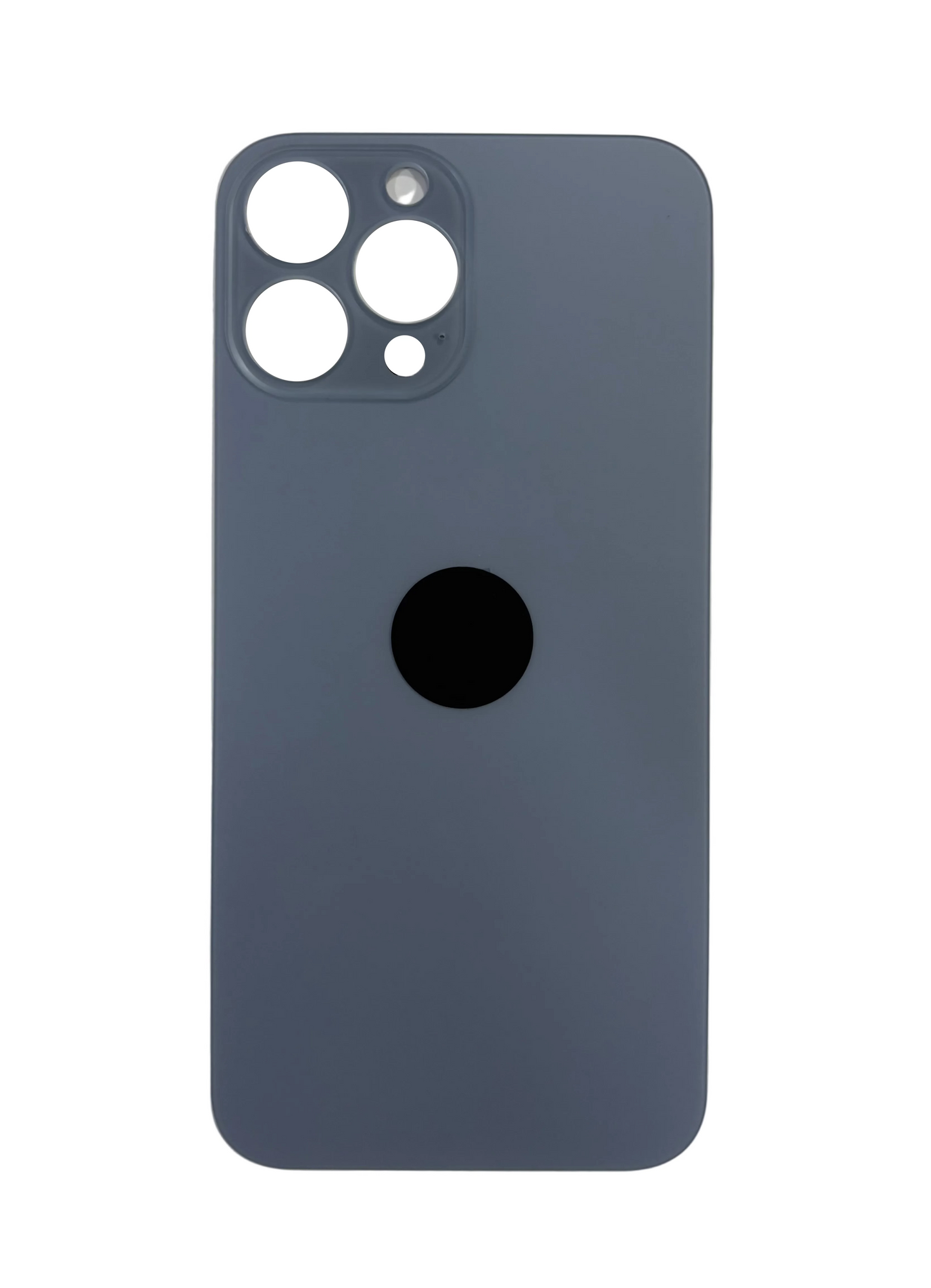 Tapa Trasera de Cristal Aro Grande para iPhone 13 Pro Max Azul