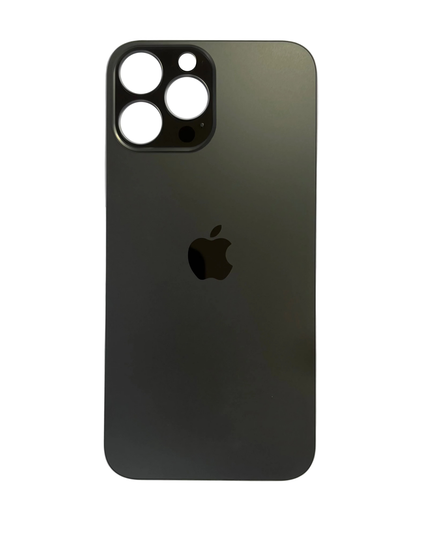 Tapa Trasera de Cristal Aro Grande para iPhone 13 Pro Max Negro