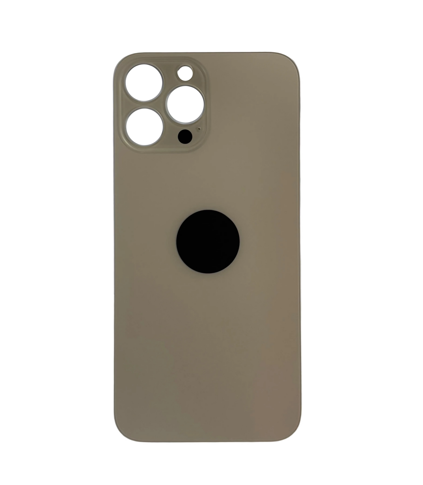 Tapa Trasera de Cristal Aro Grande para iPhone 13 Pro Max Dorado