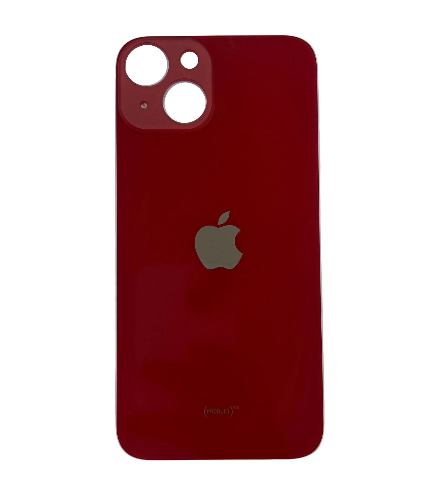 Tapa Trasera de Cristal Aro Grande para iPhone 14 Rojo
