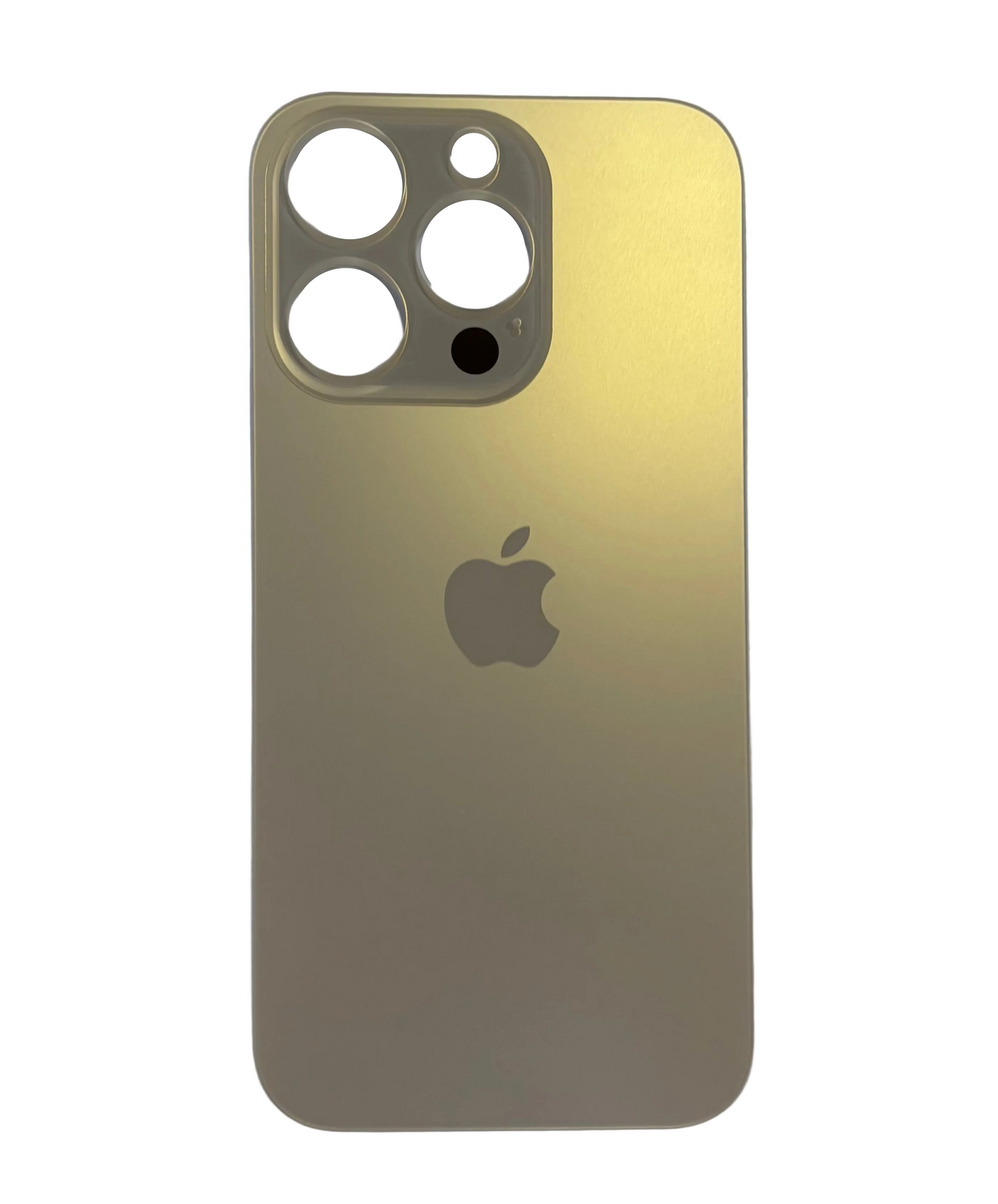Tapa Trasera de Cristal Aro Grande para iPhone 14 Pro Dorado
