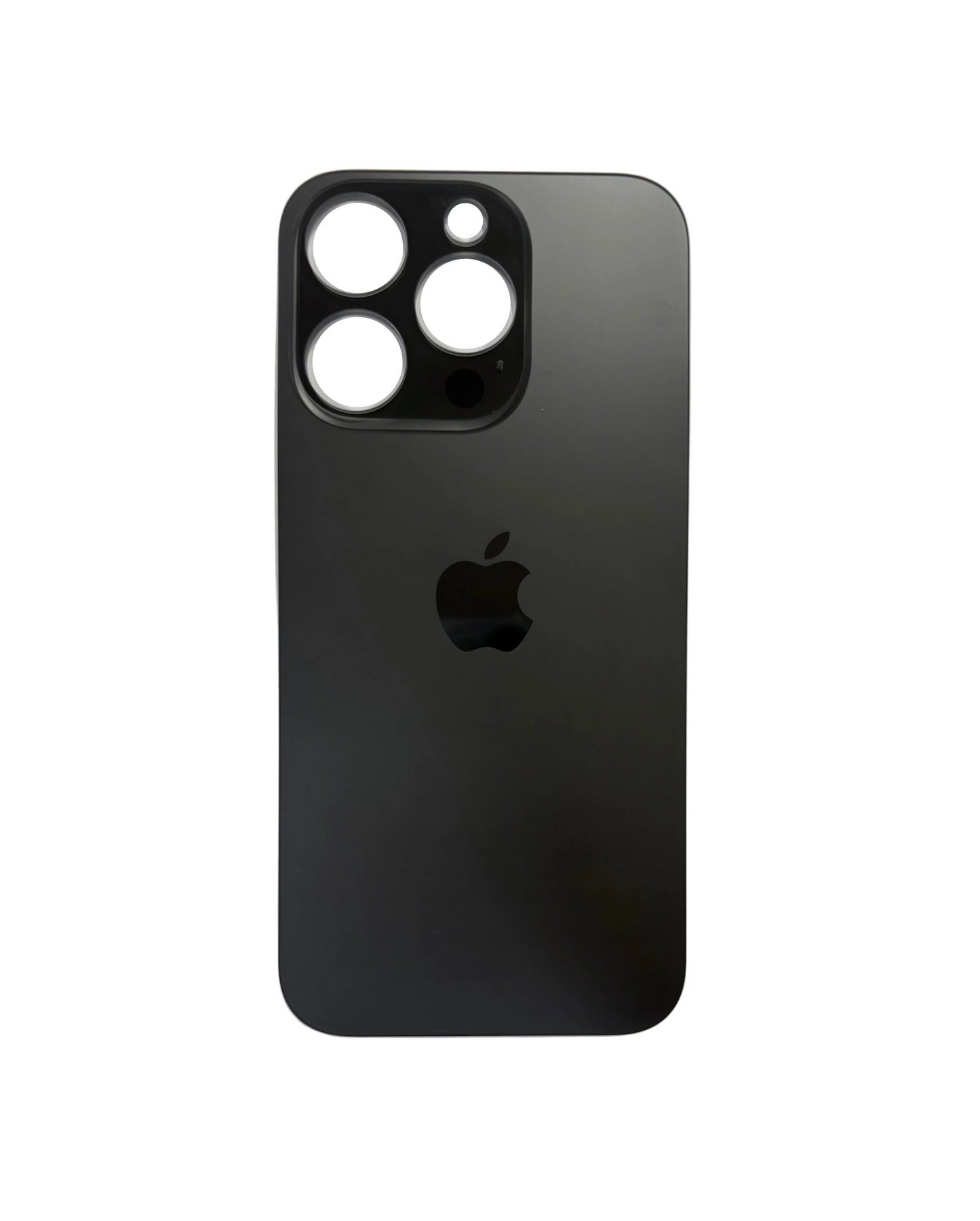 Tapa Trasera de Cristal Aro Grande para iPhone 15 Pro Negro