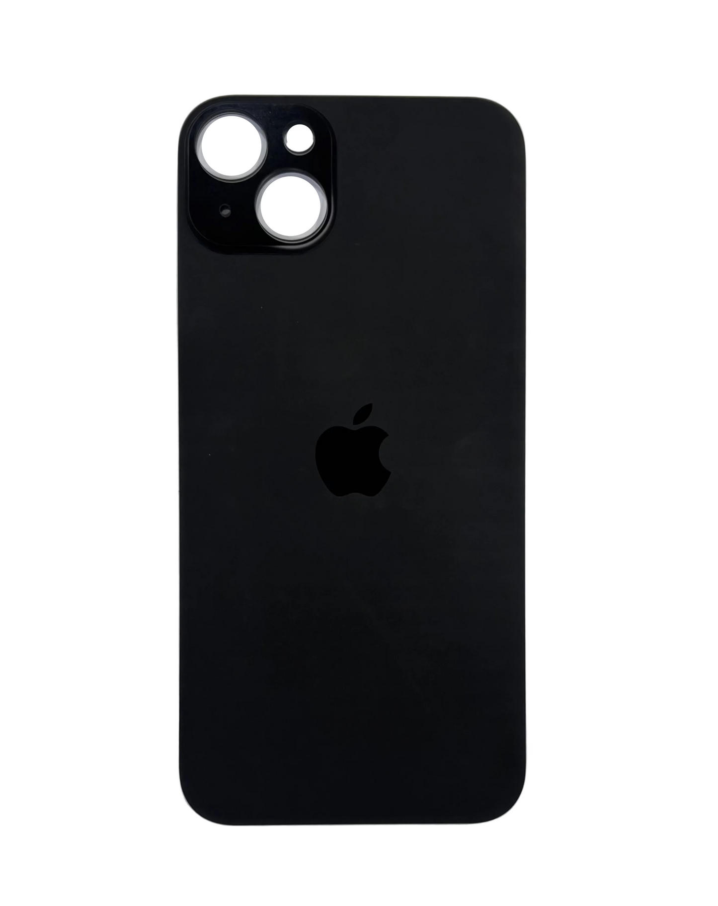 Tapa Trasera de Cristal Aro Grande para iPhone 15 Plus Negro