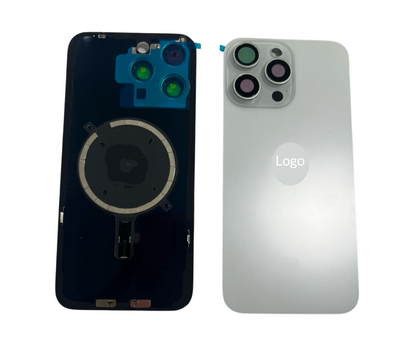 Tapa Trasera Con Lentes E Imanes Iphone 15 Pro Max Blanco